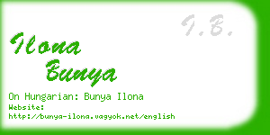 ilona bunya business card